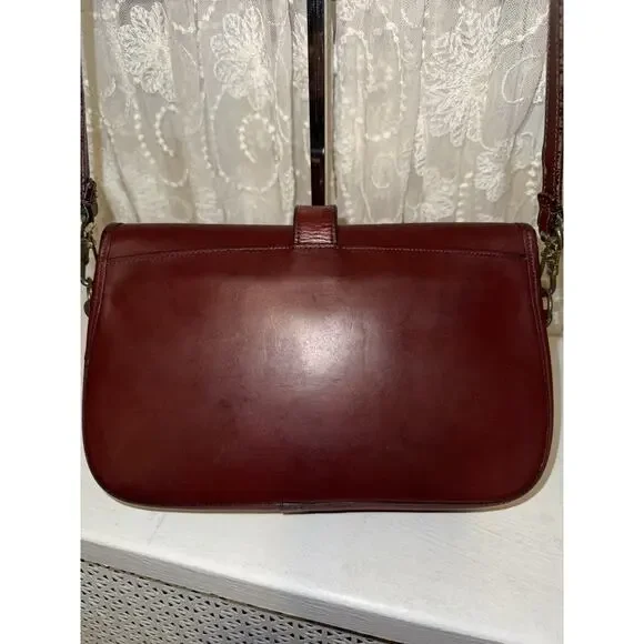 Dooney & Bourke Burgundy Crossbody Saddle Bag - Picture 4 of 9
